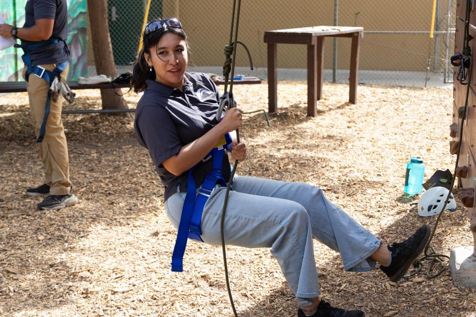Evelyn at the course
